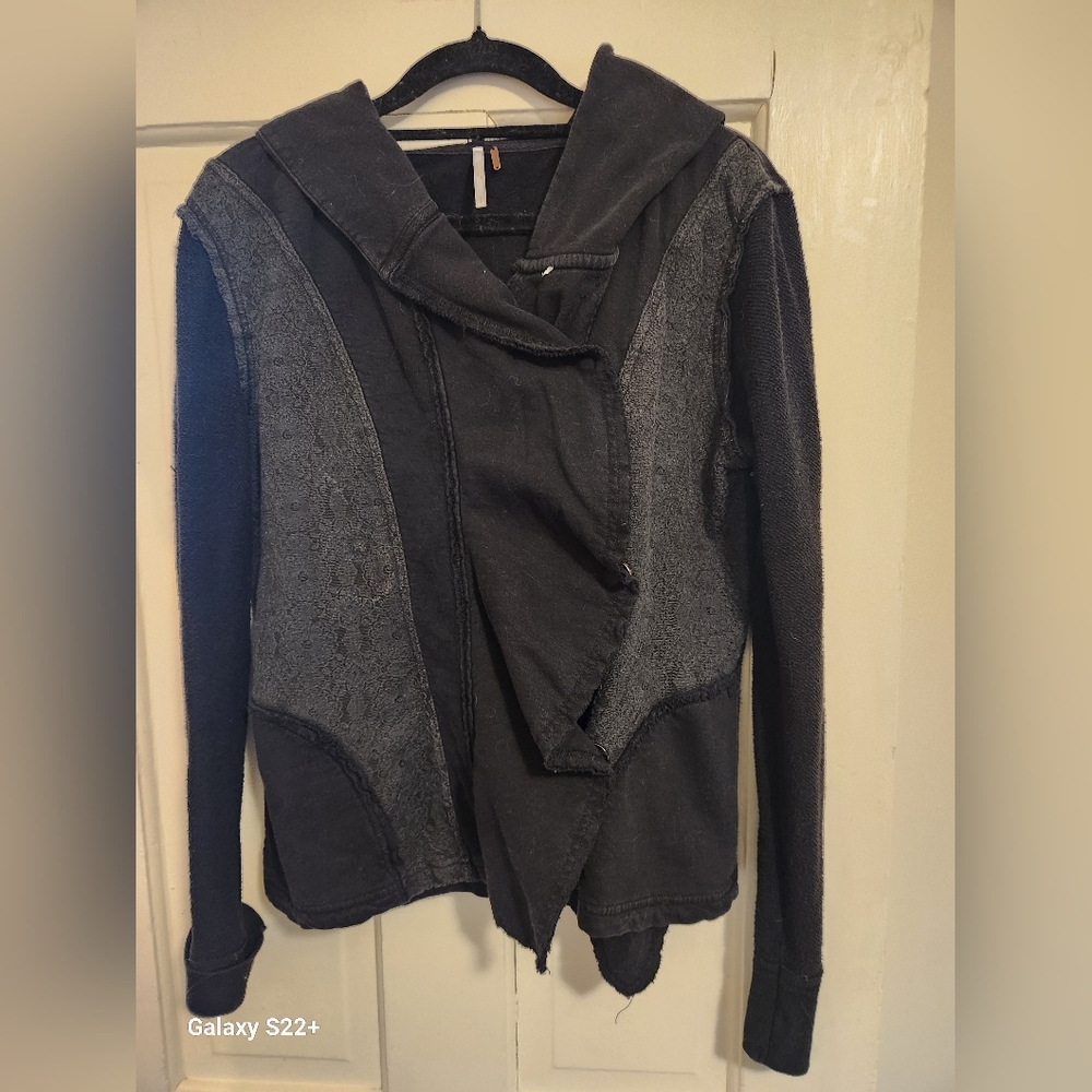 Free People Black and Gray Jacket